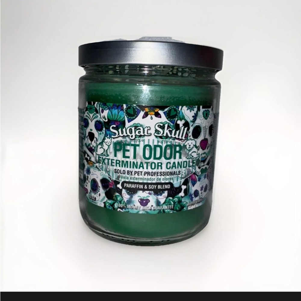 Sugar Skull Pet Odor Exterminator Candle - Picture 3 of 6